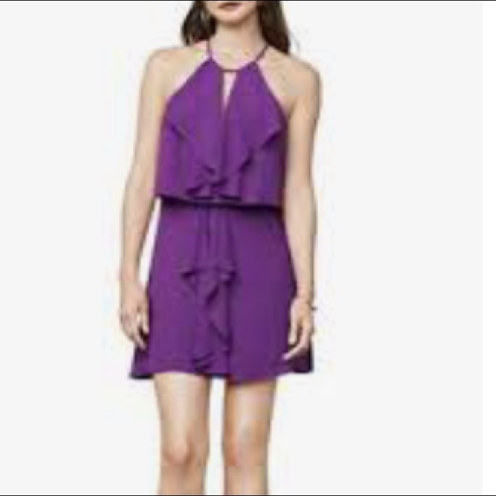 BCBGMAXAZRIA Caylan Ruffle Dress size M
